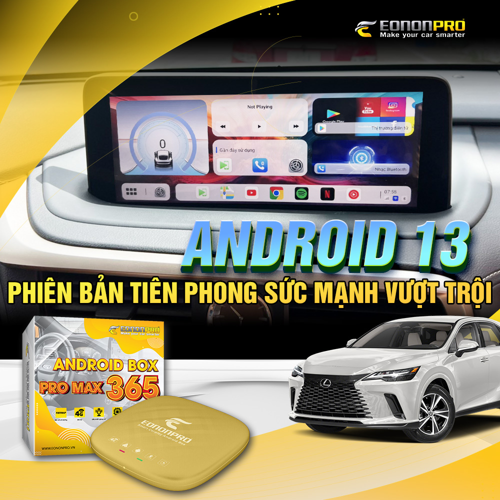 Lắp Android Box cho xe Lexus Rx350 2023