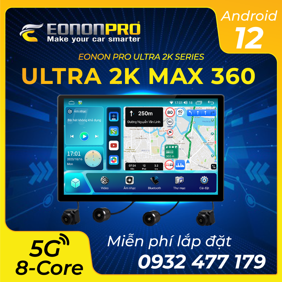 Màn Hình 13inch Android Eononpro Ultra 2K Max 360